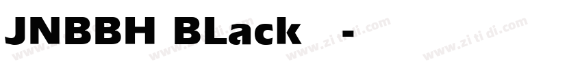 JNBBH BLack字体字体转换